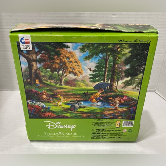 Disney Winnie The Pooh 750 Piece Puzzle - Thomas Kinkade Complete - Picture 2 of 3